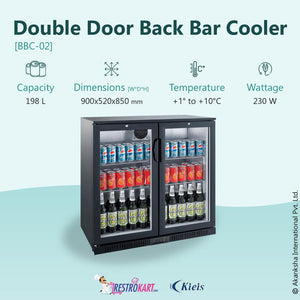 Double Door Back Bar Cooler (BBC-02)