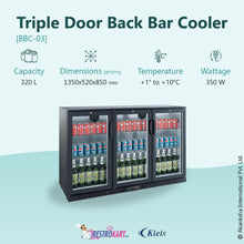 Load image into Gallery viewer, Triple Door Back Bar Cooler (BBC-03)