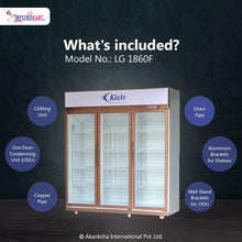 Load image into Gallery viewer, Vertical Triple Door Glass Chiller with Remote Condensing Unit (LG-1860F)