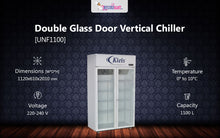 Load image into Gallery viewer, Vertical Two Door Showcase Cooler (UNF-1100)