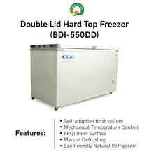 Load image into Gallery viewer, Double Lid Hard Top Freezer (BDI-550DD)