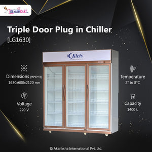 Triple Door Plug In Chiller