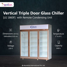 Load image into Gallery viewer, Vertical Triple Door Glass Chiller