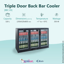 Load image into Gallery viewer, Triple Door Back Bar Cooler (BBC-03)
