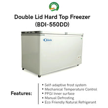 Load image into Gallery viewer, Double Lid Hard Top Freezer (BDI-550DD)
