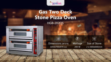 Load image into Gallery viewer, Gas Two Deck Stone Pizza Oven

