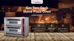 Gas Two Deck Stone Pizza Oven